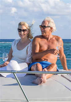 Couple on a yacht